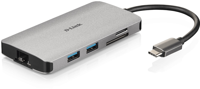 Picture of Picture of HUB USB D-Link USB-C Macho > 3 x USB 3.0 Tipo A Femea + 1 x HDMI + Leitor Cartões (Micro SD + SD) + 1 x USB-C (até 100W)