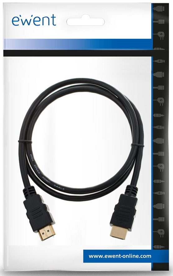 Ewent - Cabo HDMI Ewent HDMI 2.1 Ultra High-Speed C/Ethernet 8K@60Hz HDR 3 M Preto