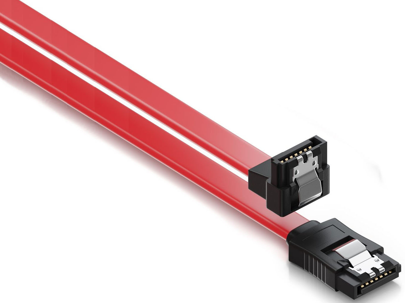 Ewent - Cabo SATA Ewent 6Gbits SATA L-Type > L-Type 90º C/Clipe 75 CM