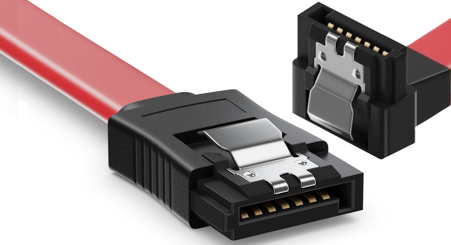 Ewent - Cabo SATA Ewent 6Gbits SATA L-Type > L-Type 90º C/Clipe 75 CM