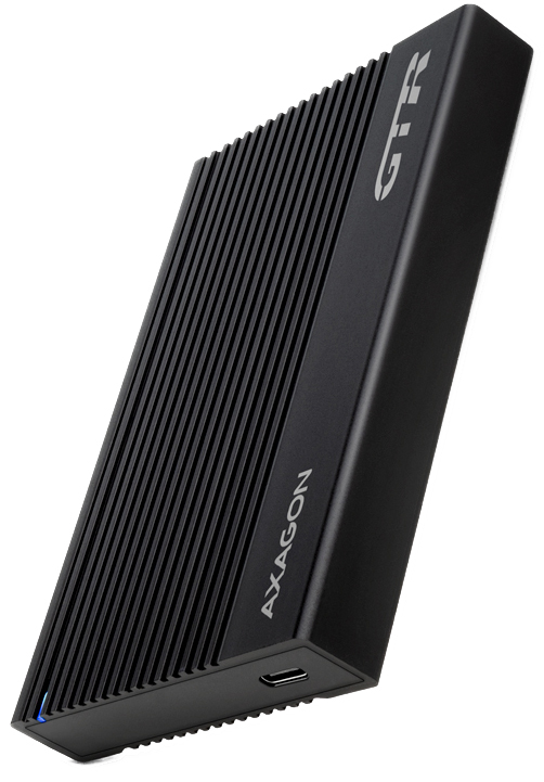 Picture of Picture of Caixa Externa AXAGON EE25-GTR USB-C 3.2 Gen 2 - SATA 6G, 2.5" External RIBBED box BLACK