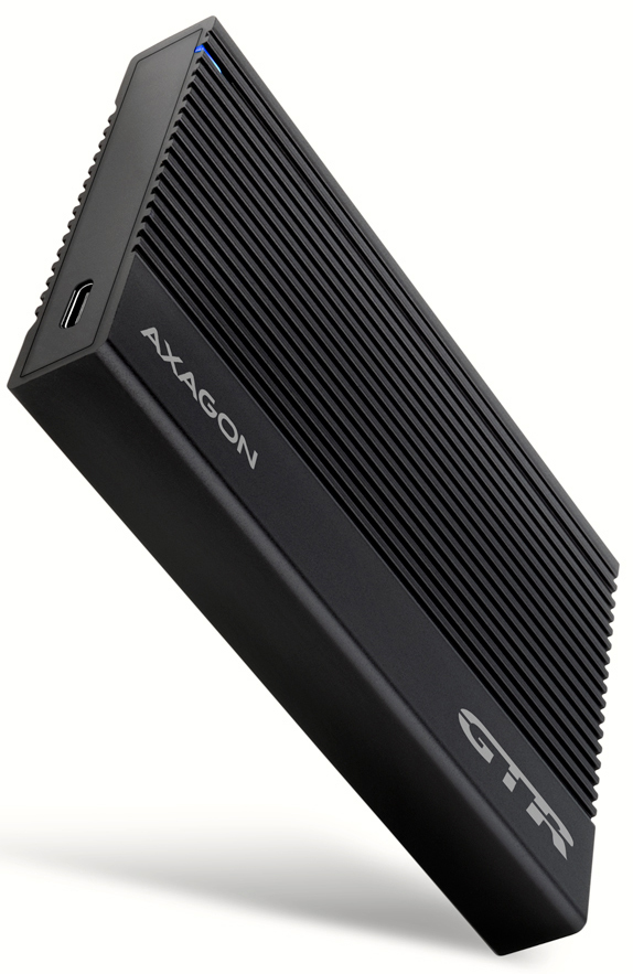 Picture of Picture of Caixa Externa AXAGON EE25-GTR USB-C 3.2 Gen 2 - SATA 6G, 2.5" External RIBBED box BLACK