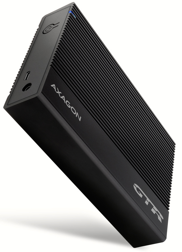 Picture of Picture of Caixa Externa AXAGON EE35-GTR USB-C 3.2 Gen 1 - SATA 6G, 3.5" External RIBBED box BLACK