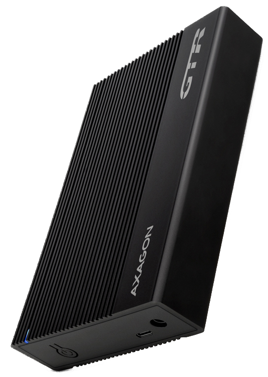 Picture of Picture of Caixa Externa AXAGON EE35-GTR USB-C 3.2 Gen 1 - SATA 6G, 3.5" External RIBBED box BLACK