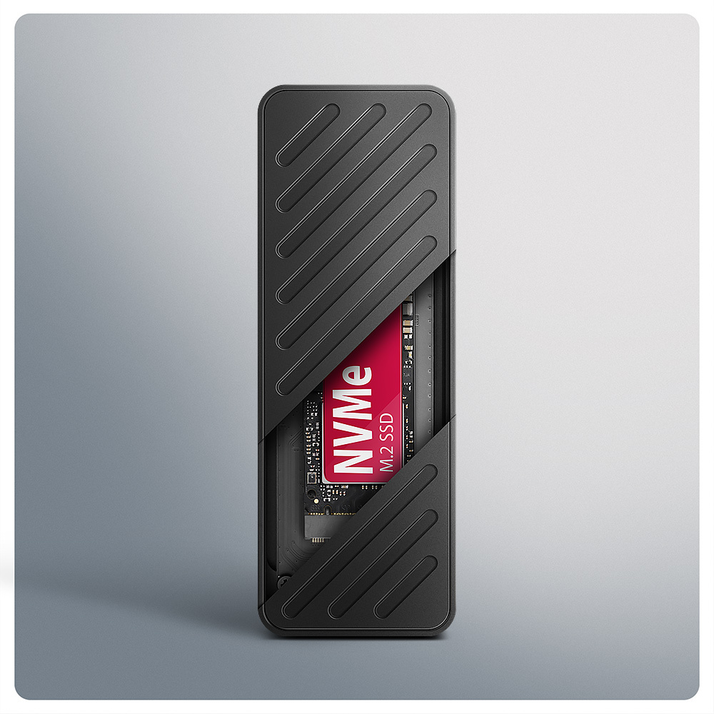 Picture of Picture of Caixa Externa AXAGON EEM2-20G USB-C 20Gbps - M.2 NVMe SSD ARMORED box