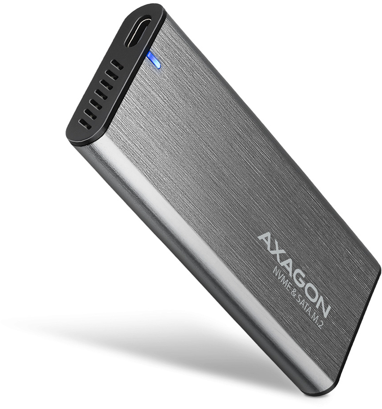 AXAGON - Caixa SSD AXAGON EEM2-GTR USB-C 3.2 Gen2 - M.2 NVMe SSD THIN RIB 42-80mm box