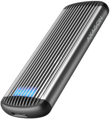 Picture of Picture of Caixa SSD AXAGON EEM2-SA USB micro-B 3.2 Gen 1 - M.2 SATA SSD 30-80mm screwless RIBBED box