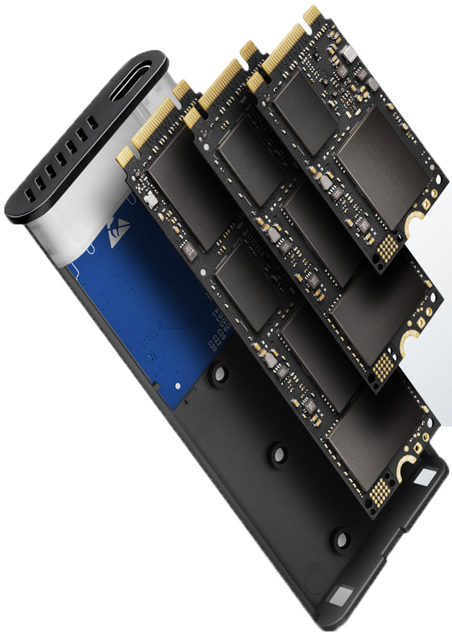 AXAGON - Caixa Externa AXAGON EEM2-SB2 USB-C 3.2 Gen 2, SSD M.2 - Preto