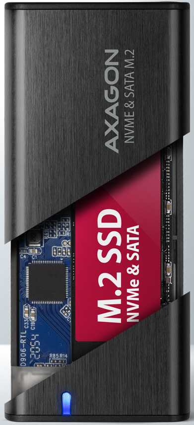 AXAGON - Caixa Externa AXAGON EEM2-SB2 USB-C 3.2 Gen 2, SSD M.2 - Preto