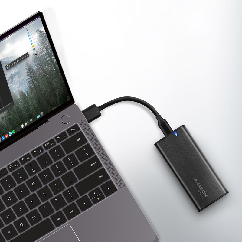 AXAGON - Caixa Externa AXAGON EEM2-SBC para M.2/SSD USB-C 3.2 Gen2 - Preto