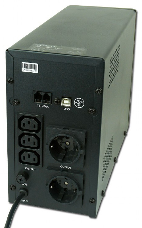 gembird - UPS Gembird EG-UPS-034 1500VA Schuko/IEC/USB Preta