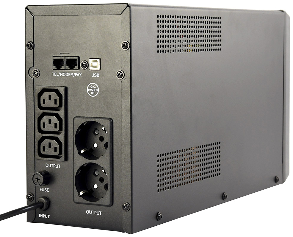 gembird - UPS Gembird EG-UPS-035 2000VA Schuko/IEC/USB Preta