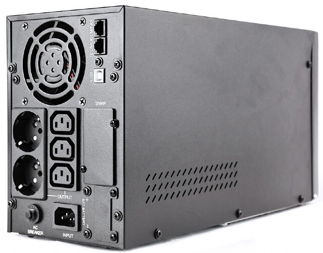 gembird - UPS Gembird EG-UPS-PS2000-02 2000VA Schuko/IEC/USB Preta
