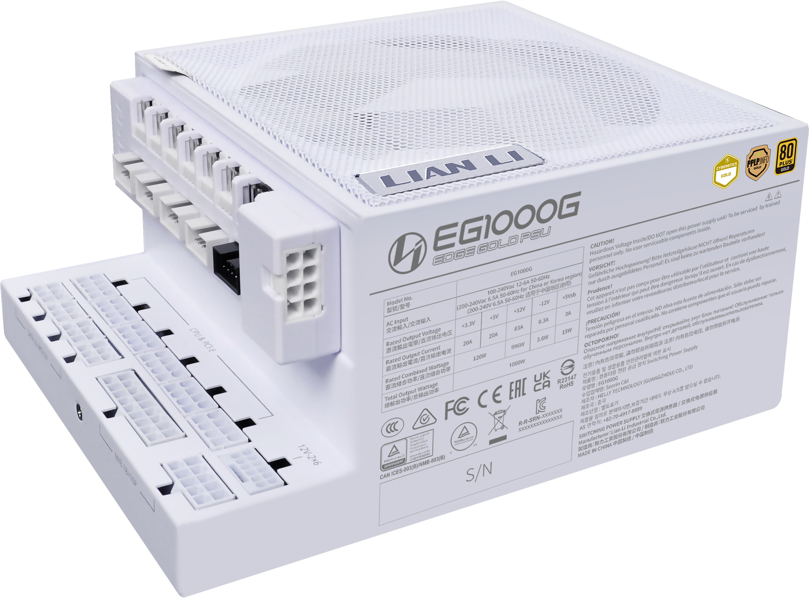 Picture of Picture of Fonte Modular Lian Li Edge 1000W 80+ Gold Branco