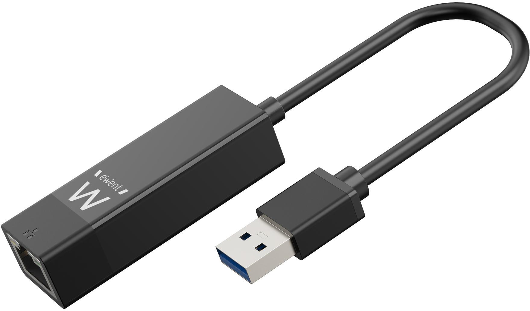 Picture of Picture of Adaptador de Rede Ewent EW1017 Gigabit Ethernet USB 3.2 Gen 1 Preto