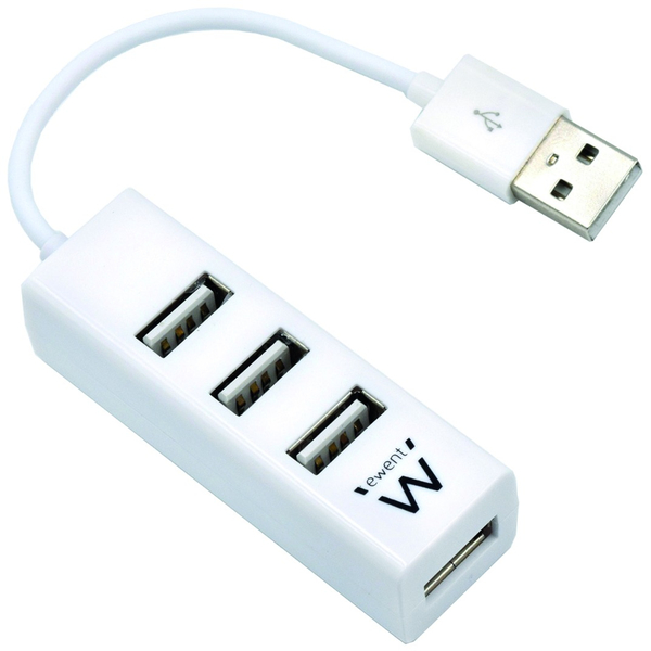 Ewent - Hub USB Ewent 4 Portas USB 2.0 Branco