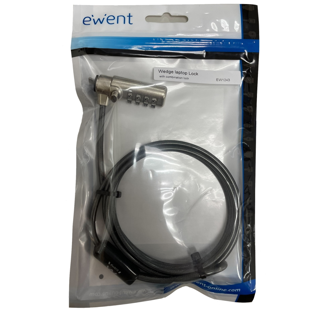 Ewent - Cadeado Ewent Anti-Roubo c/Código 1.50 M Preto