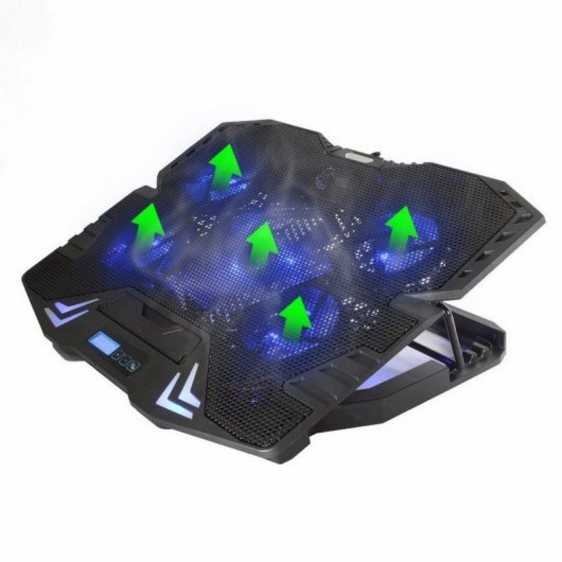 Ewent - Cooler de Portátil Ewent com 5 Ventoinhas Silenciosas até 17" + 2 USB