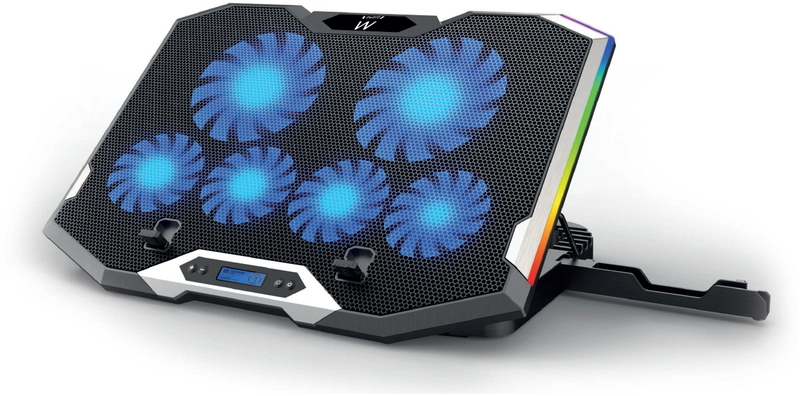 Ewent - Cooler de Portátil Ewent com 6 Ventoinhas até 15.6" 6 Vel. RGB
