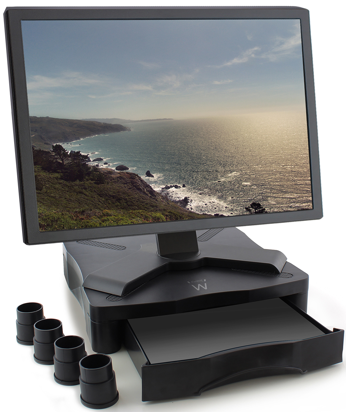 Ewent - Base Para Monitor Ewent EW1280 C/Gaveta