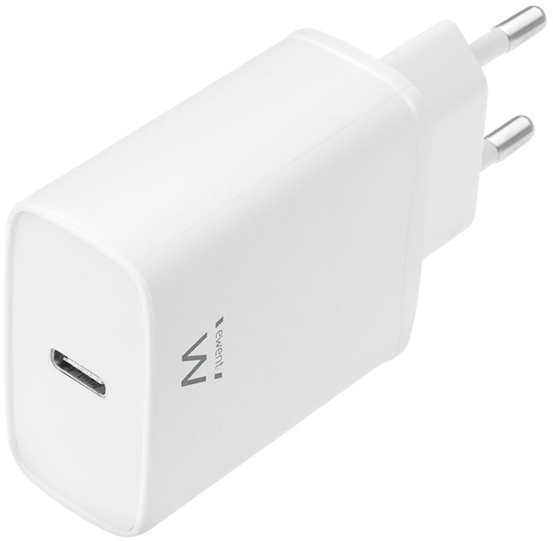 Ewent - Carregador Tomada Ewent 1 Porta USB Type C 20W Branco