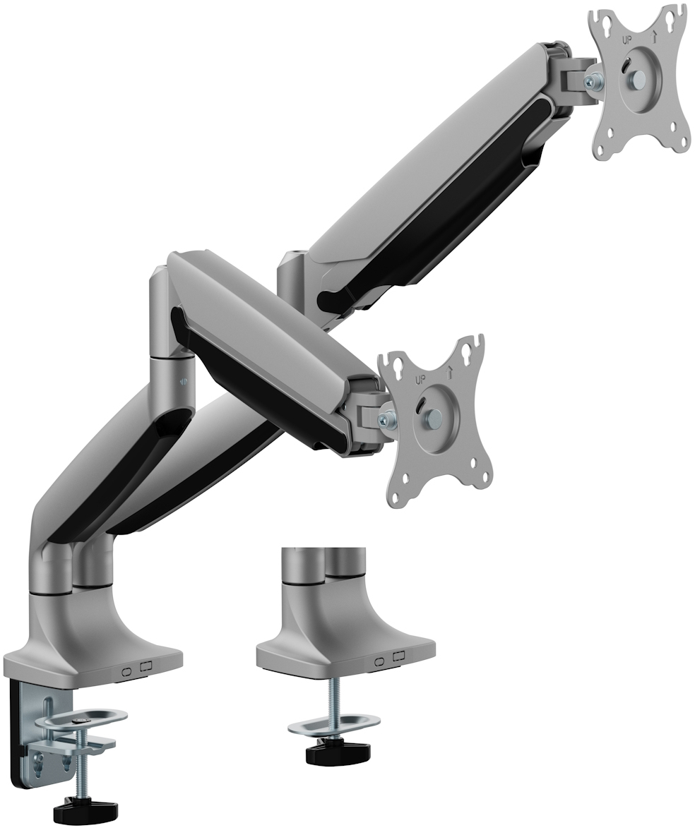 Picture of Picture of Suporte de Monitor Ewent EW1528 Heavy-Duty 2 Monitores 17" - 49" Articulado Cinza