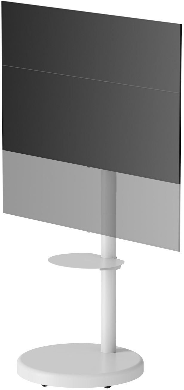 Ewent - Suporte Móvel de Chão Ewent EW1550 Heavy-Duty Mobile TV Floor Stand 37" - 86" Branco