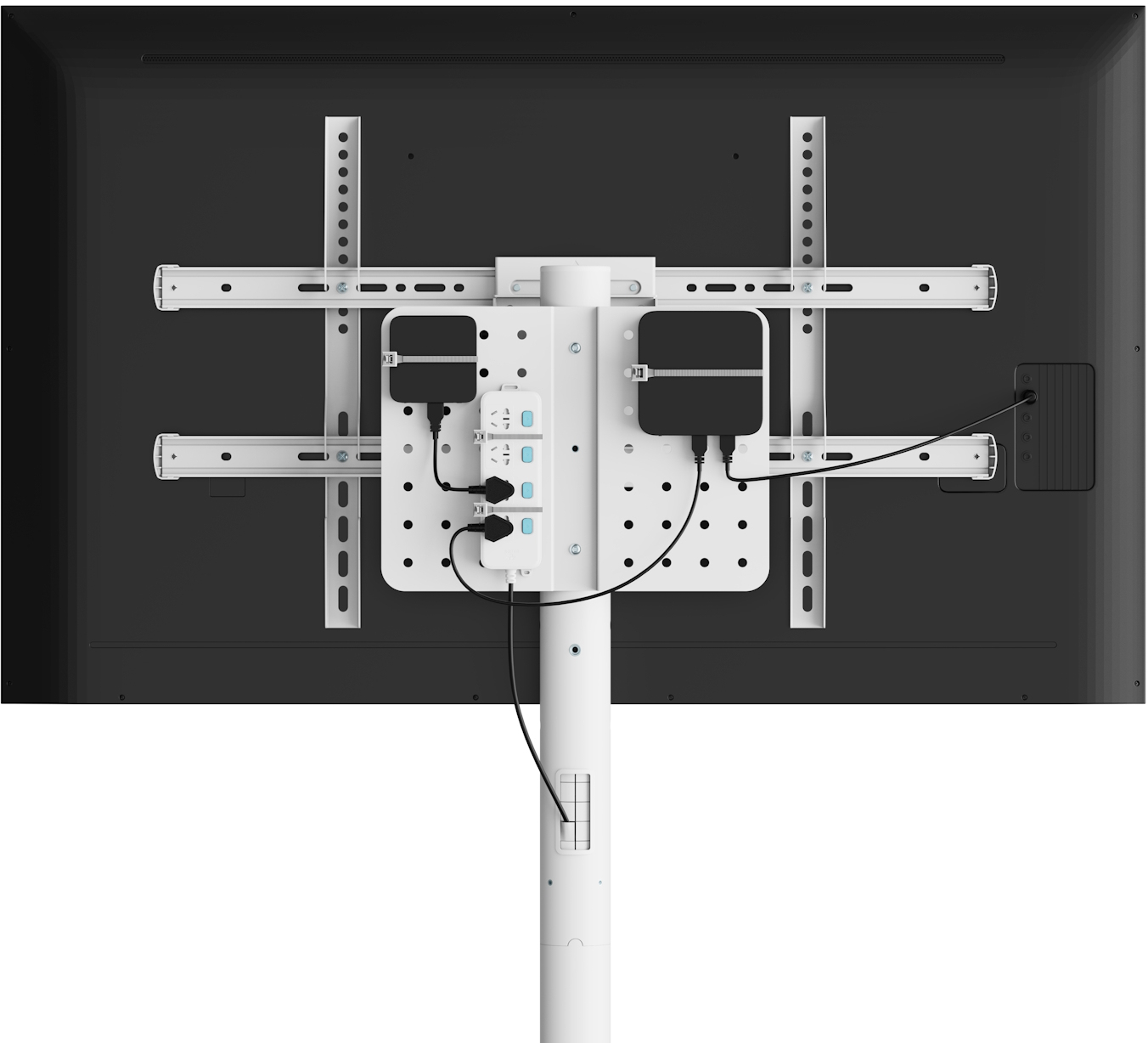 Ewent - Suporte Móvel de Chão Ewent EW1550 Heavy-Duty Mobile TV Floor Stand 37" - 86" Branco