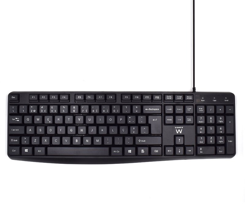 Ewent - Teclado Ewent Business USB Quiet Typing PT Preto