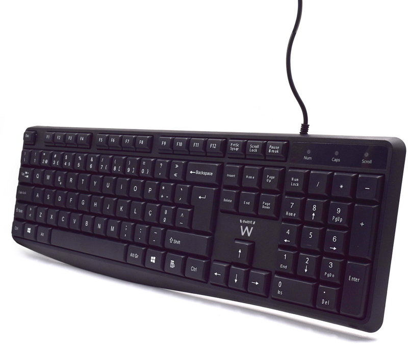 Ewent - Teclado Ewent Business USB Quiet Typing PT Preto