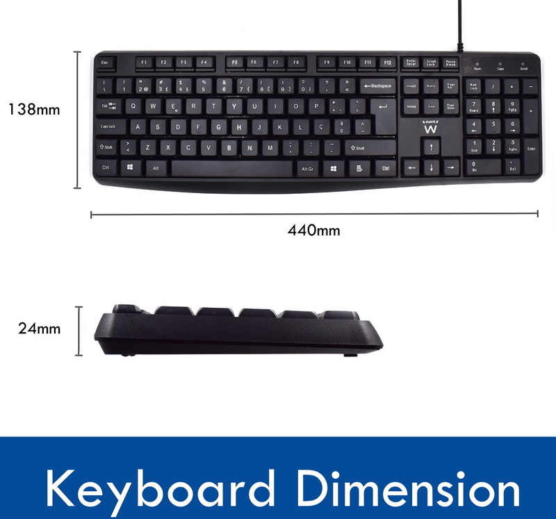 Ewent - Teclado + Rato Ewent PT Preto