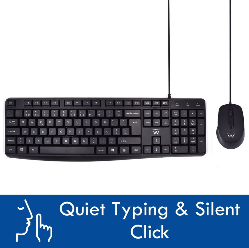 Ewent - Teclado + Rato Ewent PT Preto