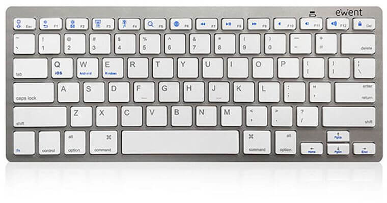 Ewent - Teclado Bluetooth Ewent Compacto IOS/Android/Windows Prateado (PT)