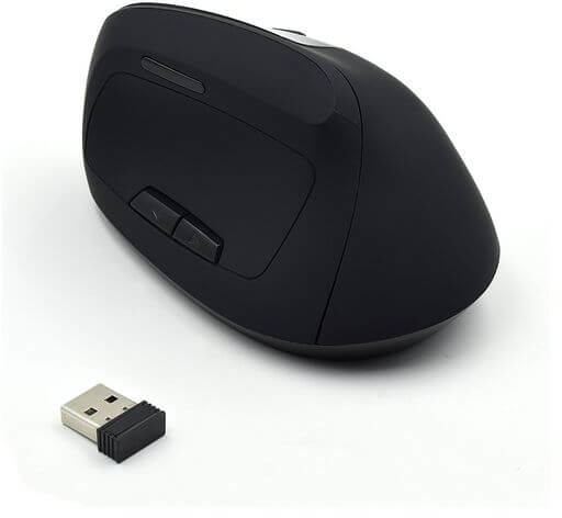 Ewent - Rato Vertical Ewent até 1600 DPI Wireless Ergonómico Preto