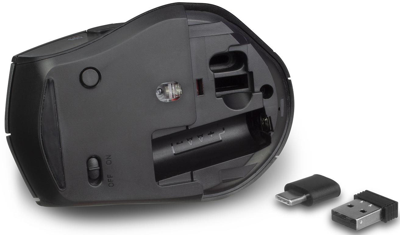 Ewent - Rato Ewent EW3245 Wireless Dual Connect (USB-A e USB-C) 2400DPI Preto