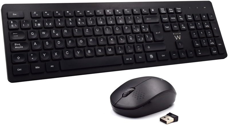 Ewent - Teclado + Rato Ewent Wireless PT Black
