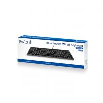 Ewent - Teclado Ewent EW3270 Silent Retroiluminado PT Preto