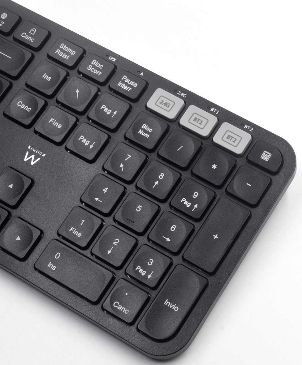 Ewent - Teclado Ewent EW3277 Multi-Connect Wireless/Bluetooth (PT)