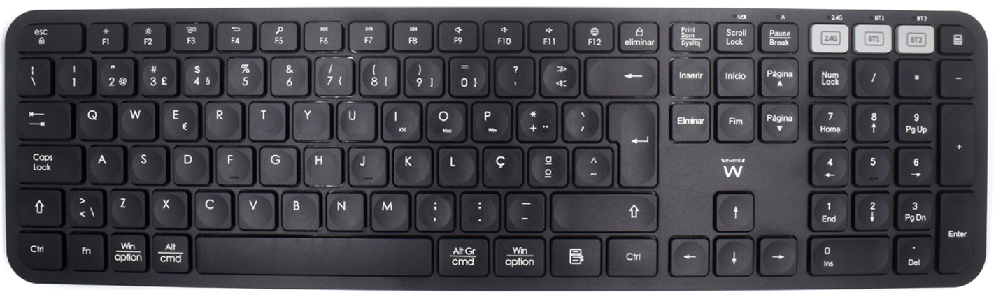 Ewent - Teclado Ewent EW3277 Multi-Connect Wireless/Bluetooth (PT)