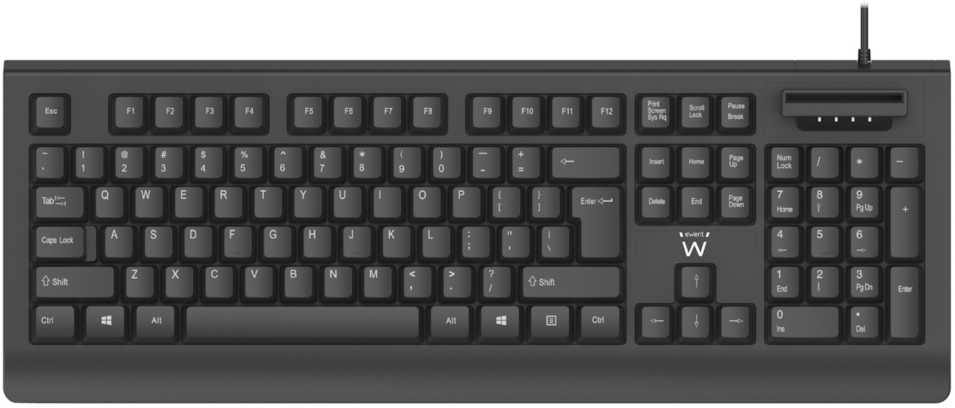 Picture of Picture of Teclado Ewent EW3287 com Smart Card Reader USB PT Preto
