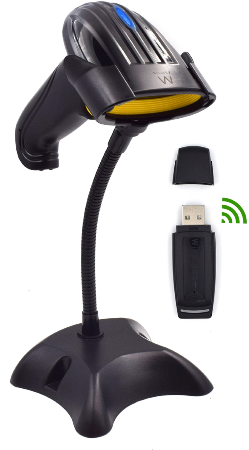 Picture of Picture of Leitor Código Barras Ewent EW3430 Wireless Laser 1D c/ base