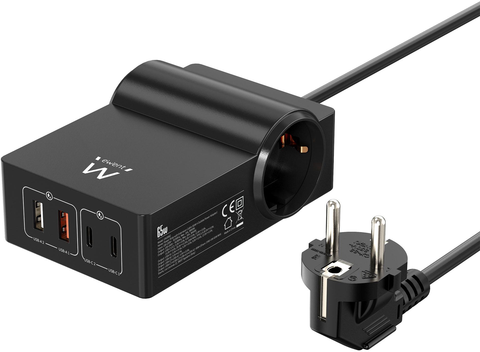 Picture of Picture of Estação de Carregamento Ewent 65W USB GaN