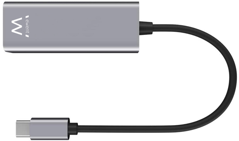 Ewent - Adaptador Gigabit Ewent USB-C > Gigabit Cinza