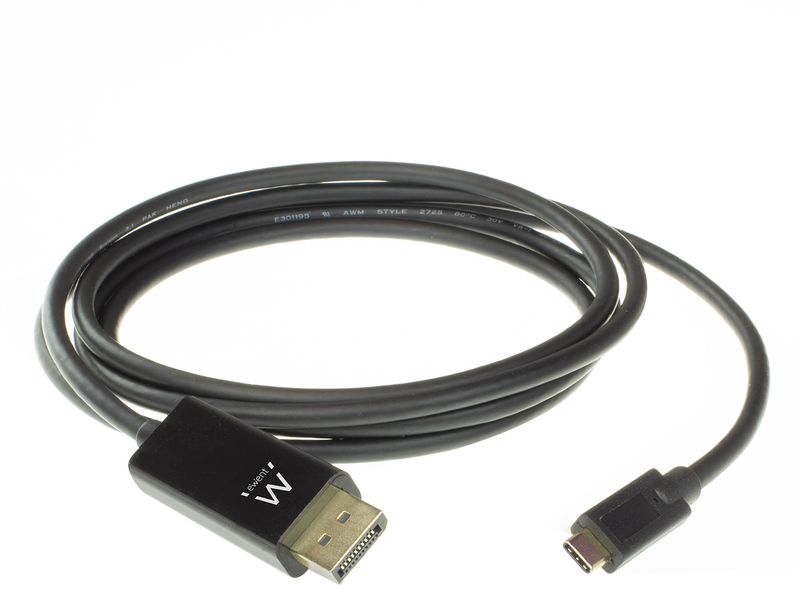 Ewent - Cabo Conversor USB-C > DisplayPort/Macho 4K/60Hz 2m