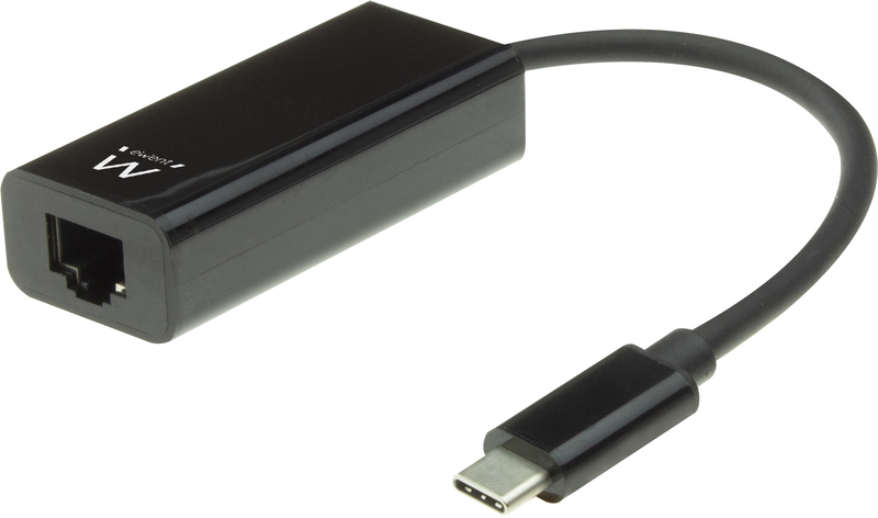 Ewent - Adaptador Gigabit Ewent USB-C > Gigabit Preto