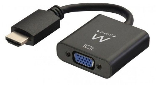 Ewent - Cabo Conversor Ewent HDMI > VGA com Audio Preto