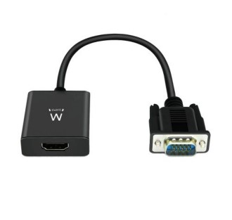 Ewent - Cabo Conversor Ewent VGA > HDMI com Audio