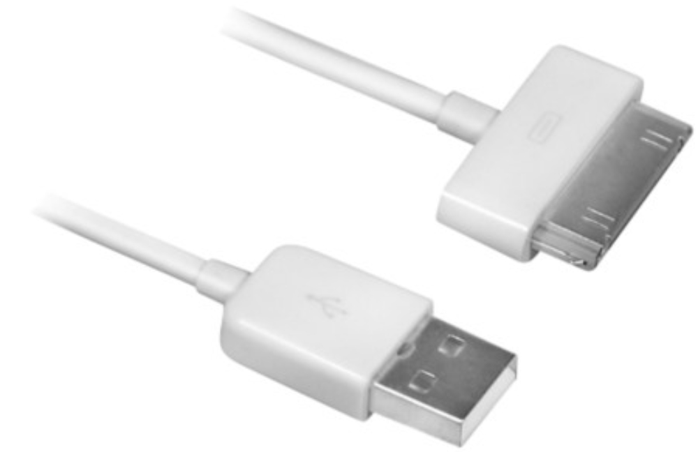 Ewent - Cabo USB 2.0 Ewent Tipo A Macho > Apple 30 Pin 1 M Branco