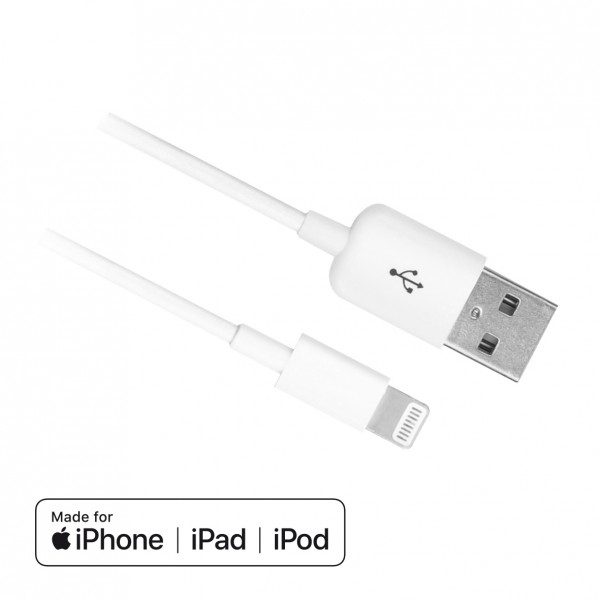 Picture of Picture of Cabo USB 2.0 Ewent Tipo A Macho > Lightning 1 M Branco