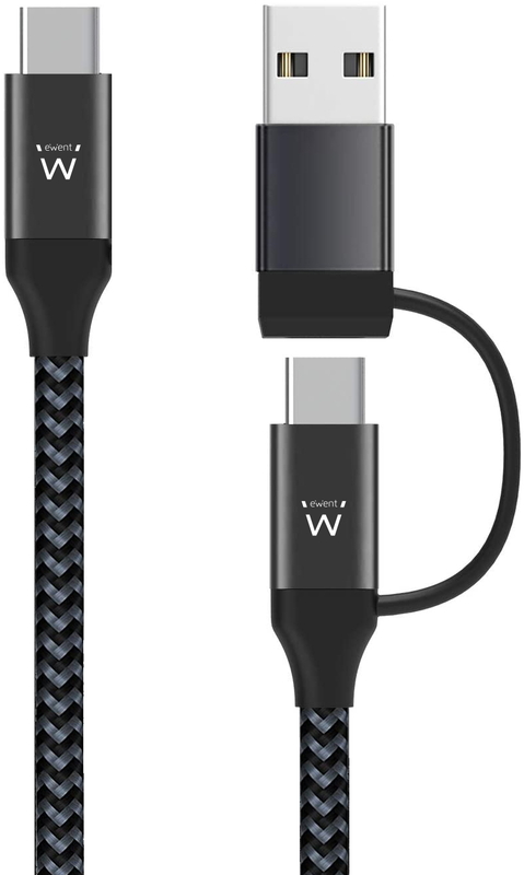 Ewent - Cabo de Carregamento Ewent EW9918 USB-C 2 em 1